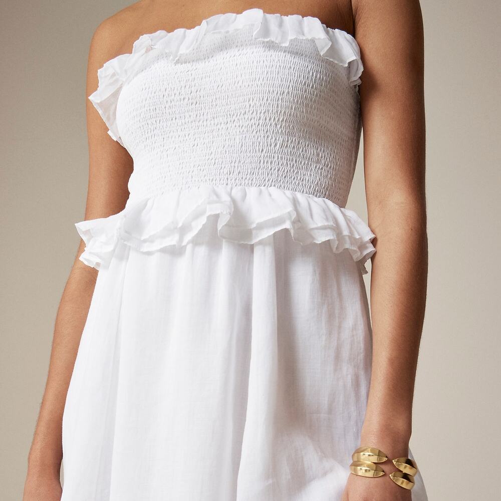 J. Crew Women's Lined Ravenna Dress Sleeveless in Ramie White Size Small NWT - Picture 4 of 12